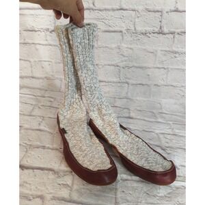 Acorn Slipper Socks Suede‎ Leather Sole Men's Med 12-13